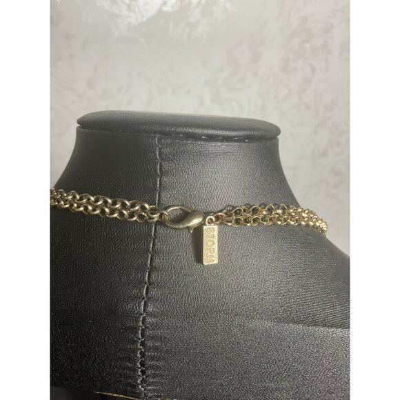 Tutti Frutti Storm Colorful Geometric Necklace With Gold Chain & Square Tiles - Picture 4 of 5